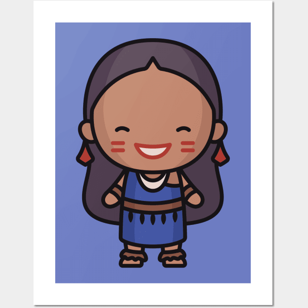 Cute Traditional Ecuadorian Girl Wall Art by SLAG_Creative